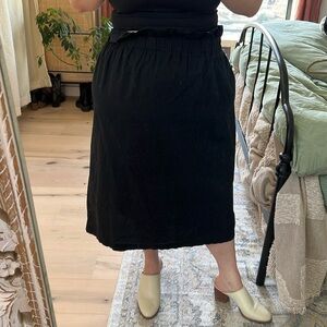 Who What Wear Black Midi Skirt, Size 2X